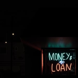 Neon sign at night that reads: 