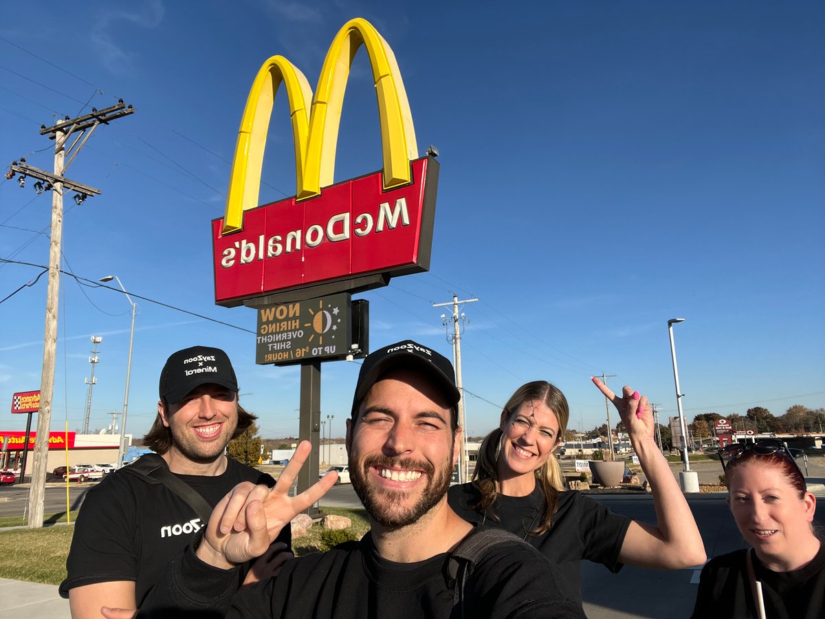 Team members outside of McDonalds 