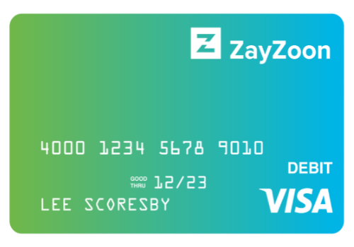 ZayZoon Visa Prepaid Card-No EMV